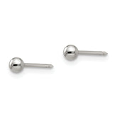 Inverness Stainless Steel Polished 3mm Ball Short Post Piercing Earrings
